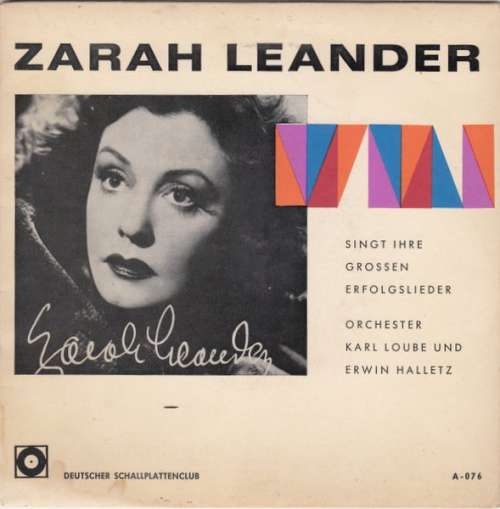 Cover Zarah Leander - Singt Ihre Grossen Erfolgslieder (7, Club) Schallplatten Ankauf