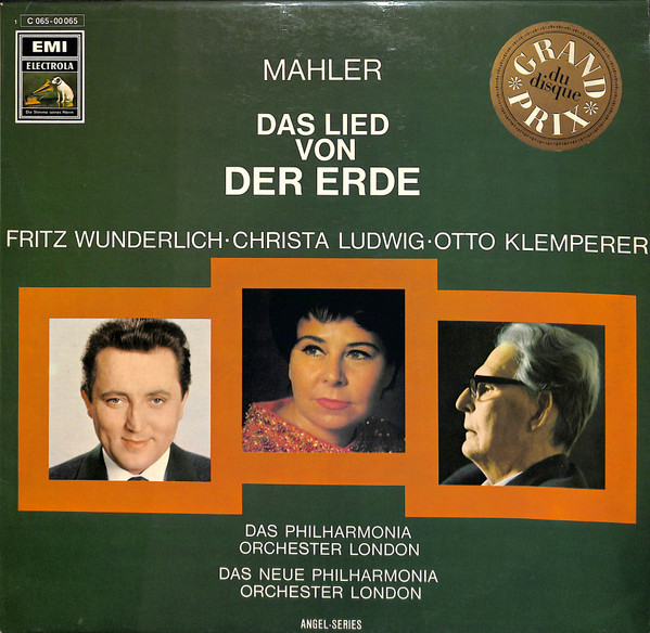 Cover Mahler*, Philharmonia Orchestra Conducted By Otto Klemperer, Christa Ludwig & Fritz Wunderlich - Mahler: Das Lied Von Der Erde (LP, Album) Schallplatten Ankauf