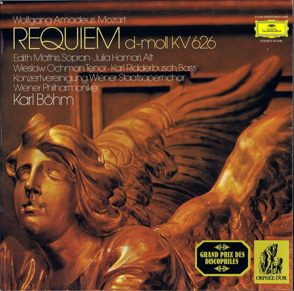 Cover Wolfgang Amadeus Mozart / Karl Böhm, Wiener Philharmoniker - Requiem D-moll KV 626 (LP, Club) Schallplatten Ankauf
