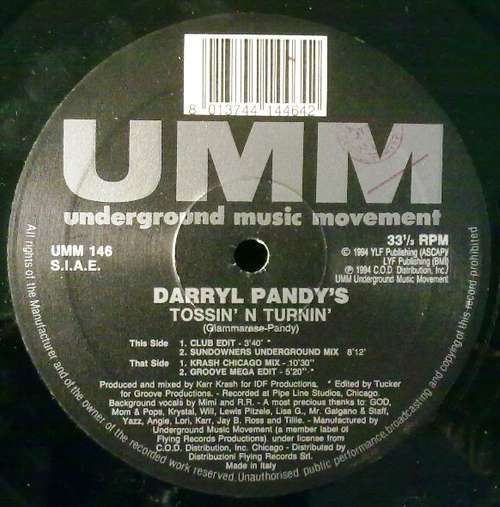 Cover Darryl Pandy - Tossin' N Turnin' (12) Schallplatten Ankauf