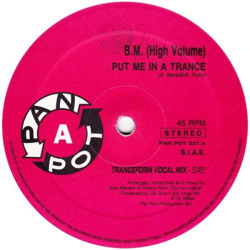 Cover B.M. (High Volume) - Put Me In A Trance (12) Schallplatten Ankauf