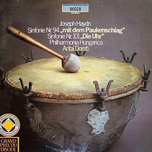 Cover Joseph Haydn, Philharmonia Hungarica, Antal Dorati - Sinfonie Nr. 94 Mit Dem Paukenschlag / Sinfonie Nr. 101 Die Uhr (LP, Club) Schallplatten Ankauf