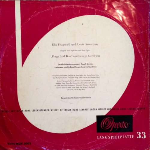 Cover Ella Fitzgerald Und Louis Armstrong - Porgy And Bess (LP, Album, Mono, Club) Schallplatten Ankauf