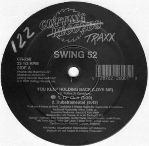 Cover Swing 52 - You Keep Holding Back (Love Me) (12) Schallplatten Ankauf
