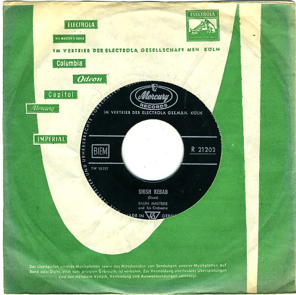 Cover Ralph Marterie And His Orchestra - Shish Kebab / Pop Corn (7, Single) Schallplatten Ankauf