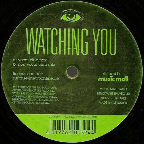 Cover DJ Darkzone - Watching You (12) Schallplatten Ankauf