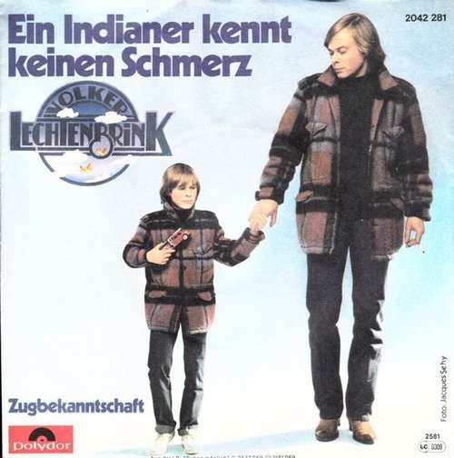 Cover Volker Lechtenbrink - Ein Indianer Kennt Keinen Schmerz (7, Single) Schallplatten Ankauf