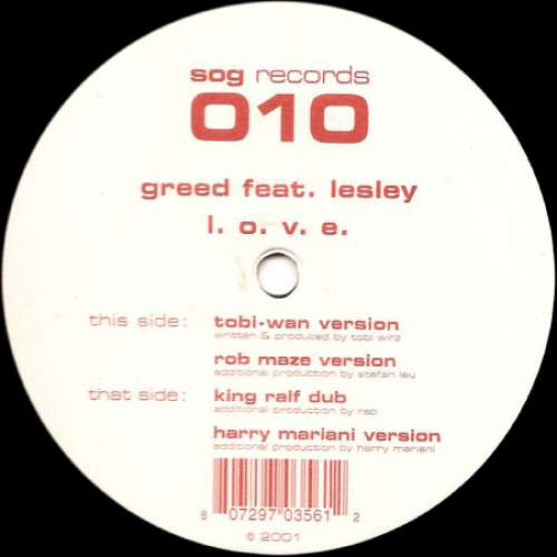 Cover Greed (2) - L.O.V.E. (12) Schallplatten Ankauf