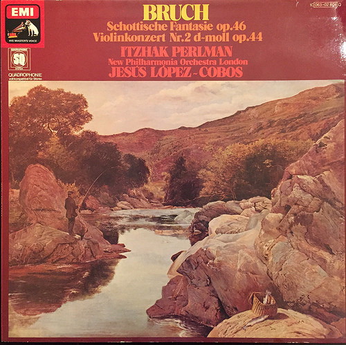 Cover Bruch*, Itzhak Perlman, New Philharmonia Orchestra, Jesús López-Cobos - Scottish Fantasy / Violin Concerto No. 2 (LP, Album, Quad) Schallplatten Ankauf