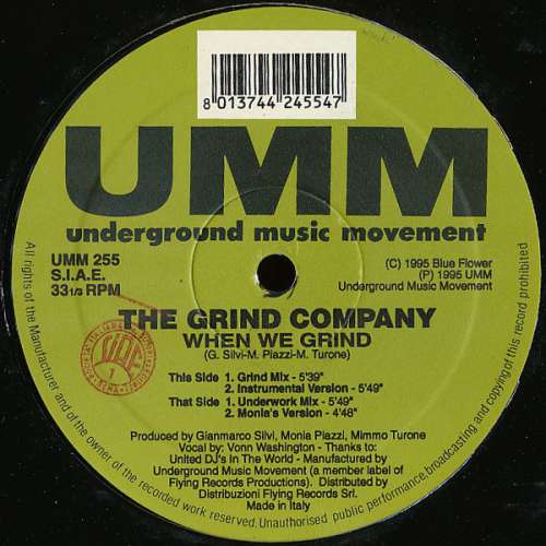 Cover The Grind Company - When We Grind (12) Schallplatten Ankauf