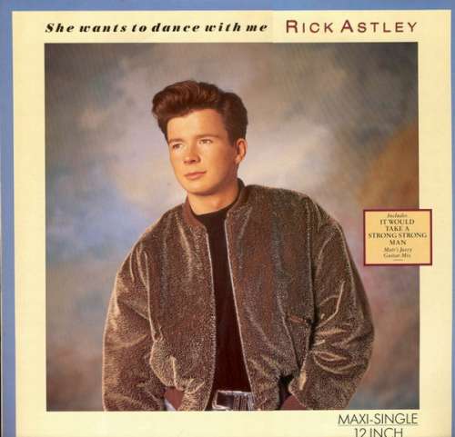 Cover Rick Astley - She Wants To Dance With Me (12, Maxi) Schallplatten Ankauf