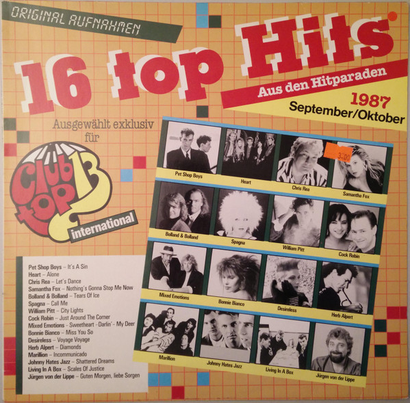 Cover Various - 16 Top Hits Aus Den Hitparaden 1987 September/Oktober (LP, Comp) Schallplatten Ankauf