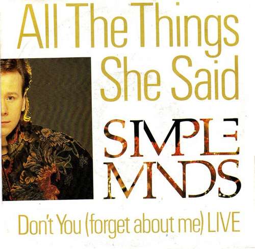 Cover Simple Minds - All The Things She Said (7, Single) Schallplatten Ankauf