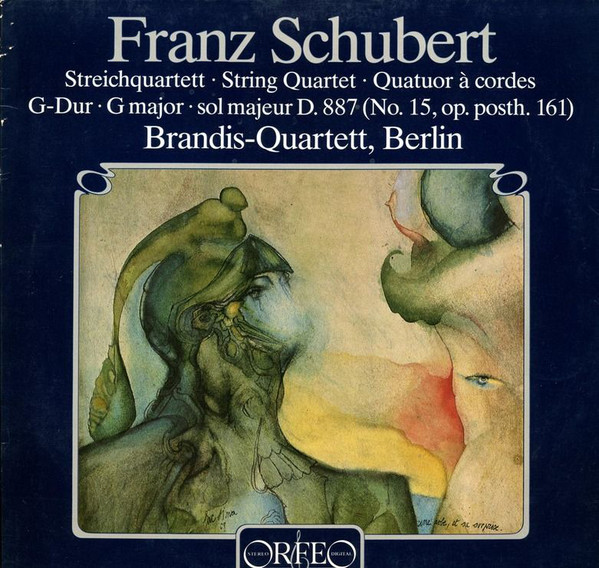 Cover Franz Schubert / Brandis-Quartett, Berlin* - Streichquartett = String Quartet = Quatuor à Cordes - G-dur = G Major = Sol Majeur D. 887 (No. 15, Op. Posth. 161) (LP, Dig) Schallplatten Ankauf