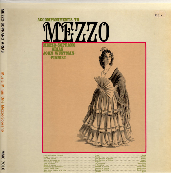 Cover John Wustman - Accompaniments  To Mezzo, Mezzo-Soprano Arias (LP) Schallplatten Ankauf