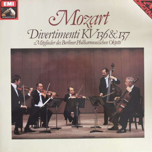 Bild Mitglieder Des Berliner Philharmonischen Oktetts* / Mozart* - Divertimenti Kv 136 & 137 (LP) Schallplatten Ankauf