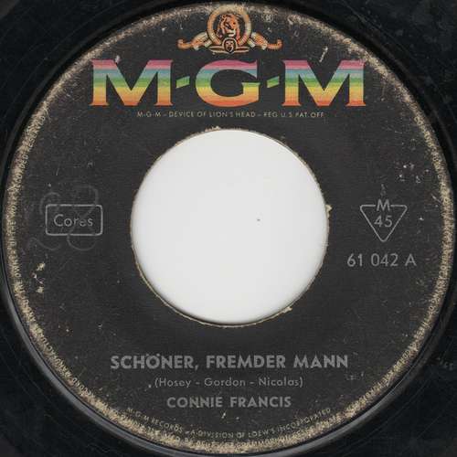 Cover Connie Francis - Schöner Fremder Mann (7, Single, Mono) Schallplatten Ankauf