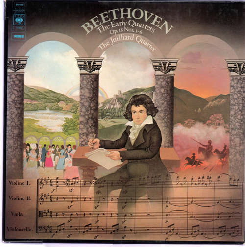 Cover Beethoven*, The Juilliard Quartet* - The Early Quartets Op. 18 Nos. 1-6 (3xLP + Box) Schallplatten Ankauf