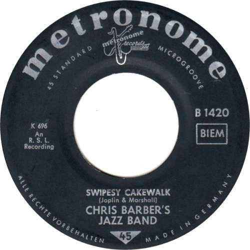 Cover Chris Barber's Jazz Band - Swipesy Cakewalk / St. George's Rag (7, Single) Schallplatten Ankauf