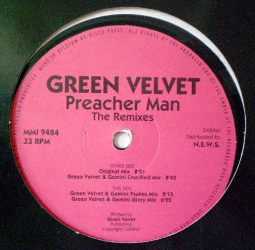Cover Green Velvet - Preacher Man (The Remixes) (12) Schallplatten Ankauf
