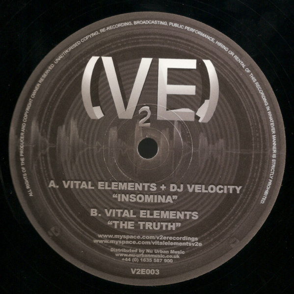 Cover Vital Elements - Insomnia / The Truth (12) Schallplatten Ankauf