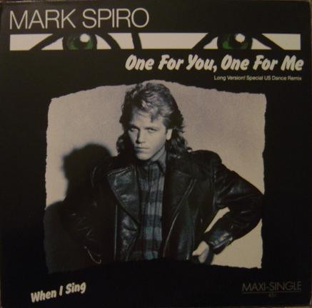 Cover Mark Spiro - One For You, One For Me (12) Schallplatten Ankauf