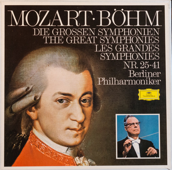 Cover Mozart* ● Böhm*, Berliner Philharmoniker - Die Grossen Symphonien Nr.25-41 (7xLP, Comp, RE + Box) Schallplatten Ankauf