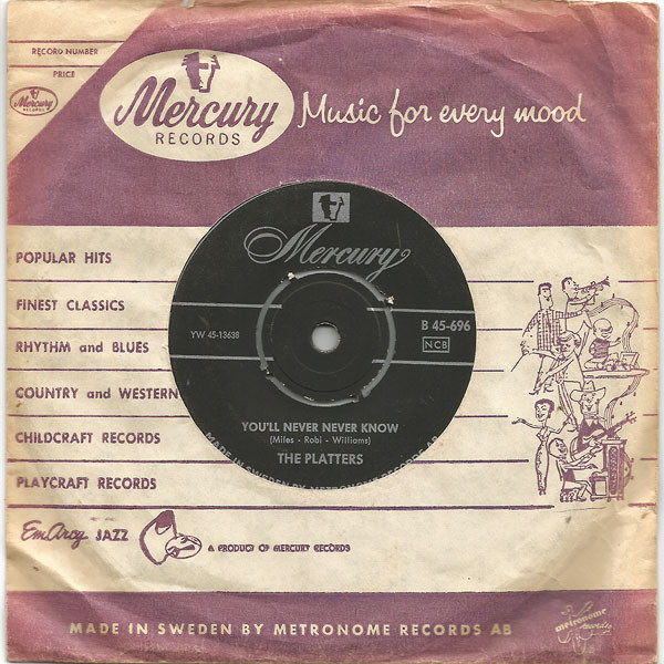 Cover The Platters - You'll Never Never Know / It Isn't Right (7, Single) Schallplatten Ankauf