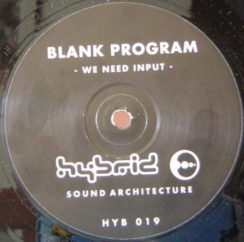 Cover Blank Program - We Need Input (2x12) Schallplatten Ankauf