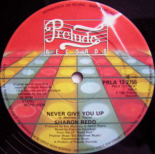 Cover Sharon Redd - Never Give You Up / Send Your Love (12) Schallplatten Ankauf