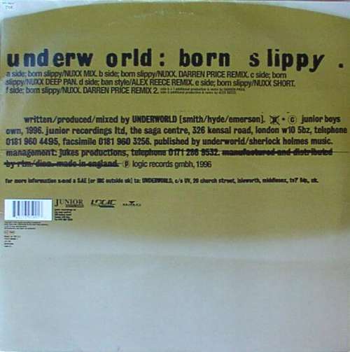 Cover Underworld - Born Slippy.NUXX (3x12, Single) Schallplatten Ankauf