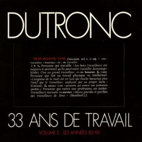 Cover Jacques Dutronc - 33 Ans De Travail, Volume 2: Les Années 80-90 (CD, Comp) Schallplatten Ankauf