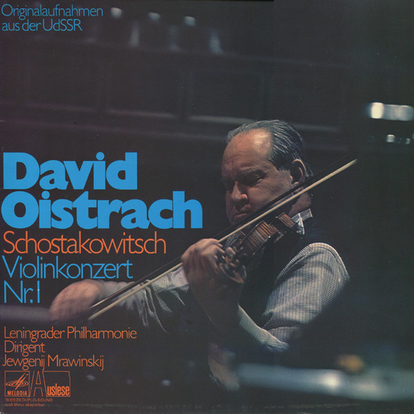 Cover David Oistrach, Schostakowitsch*, Leningrader Philharmonie*, Jewgenij Mrawinskij* - Violinkonzert Nr. 1 (LP, RE) Schallplatten Ankauf