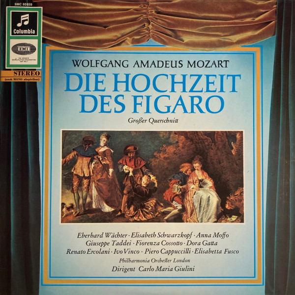 Cover Wolfgang Amadeus Mozart - Die Hochzeit Des Figaro - Großer Querschnitt In Italienischer Sprache (LP) Schallplatten Ankauf