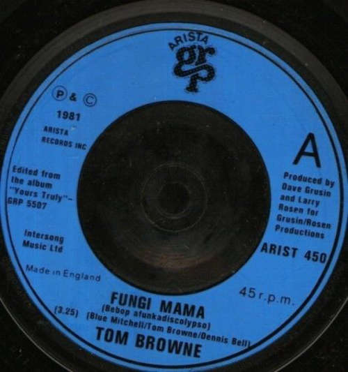 Cover Tom Browne - Fungi Mama (Bebop Afunkadiscolypso) (7, Blu) Schallplatten Ankauf