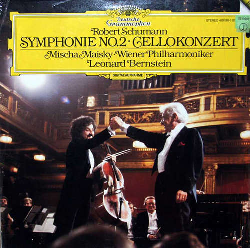 Cover Robert Schumann, Mischa Maisky, Leonard Bernstein, Wiener Philharmoniker - Symphonie No.2 Cellokonzert (LP, Album) Schallplatten Ankauf