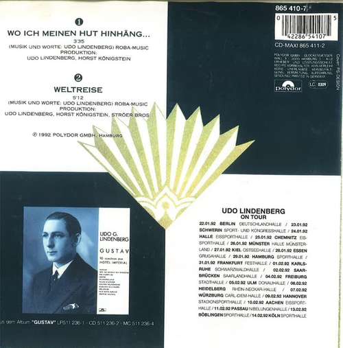 Cover Udo Lindenberg - Wo Ich Meinen Hut Hinhäng... (7, Single) Schallplatten Ankauf