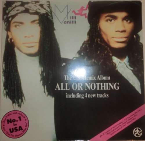 Cover Milli Vanilli - All Or Nothing - The U.S. Remix Album (LP, Album, Club, Gat) Schallplatten Ankauf