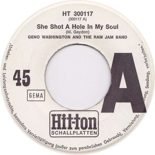 Cover Geno Washington And The Ram Jam Band* - She Shot A Hole In My Soul (7, Promo) Schallplatten Ankauf