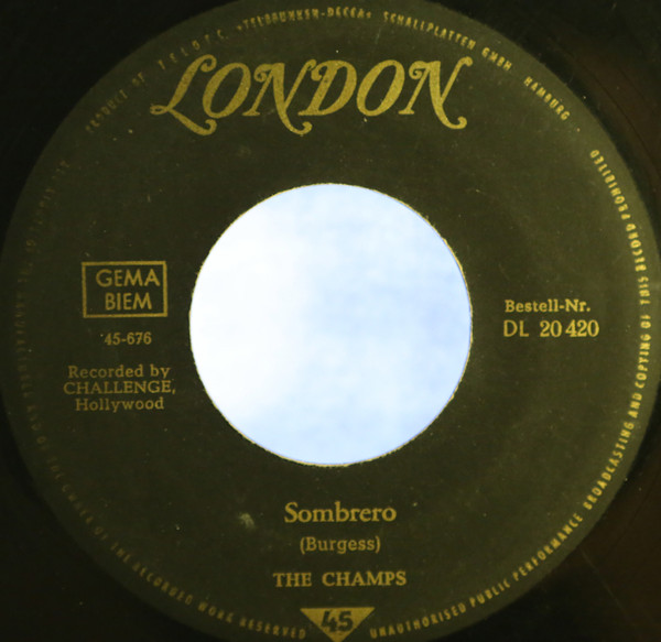 Cover The Champs - Sombrero / The Shoddy Shoddy (7) Schallplatten Ankauf
