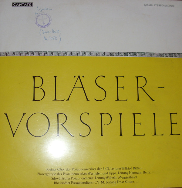 Cover Various - Bläservorspiele (LP) Schallplatten Ankauf
