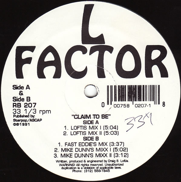 Cover L Factor - Claim To Be (12) Schallplatten Ankauf