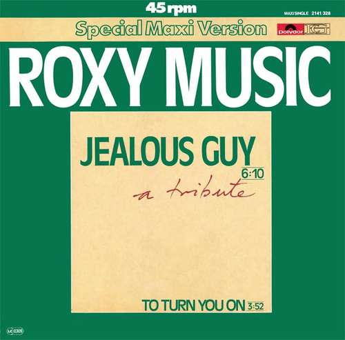Cover Roxy Music - Jealous Guy (12, Maxi) Schallplatten Ankauf