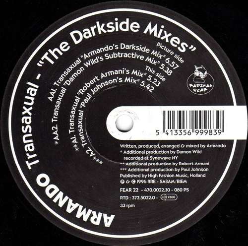 Cover Transaxual - The Darkside Mixes Schallplatten Ankauf