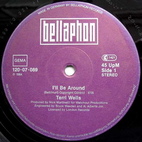 Cover Terri Wells - I'll Be Around (12) Schallplatten Ankauf