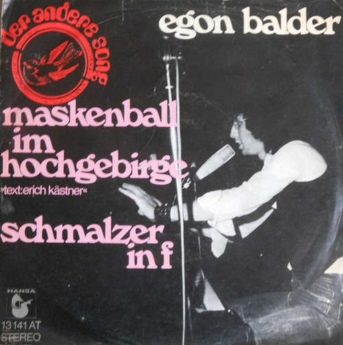 Cover Egon Balder* - Maskenball Im Hochgebirge / Schmalzer In F (7, Single) Schallplatten Ankauf