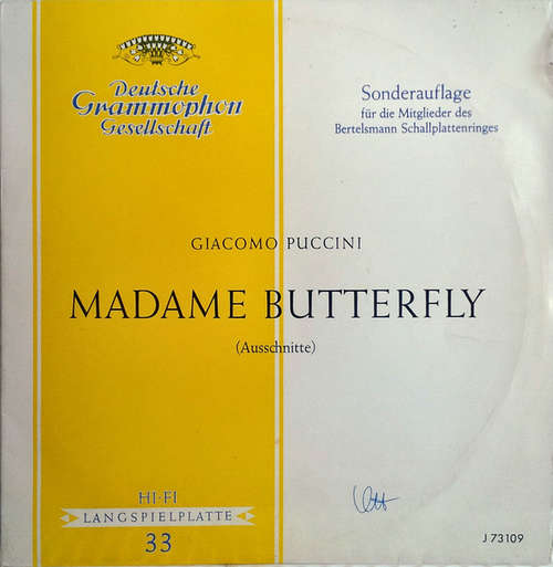 Cover Giacomo Puccini - Madame Butterfly (Ausschnitte) (10, Mono, Club) Schallplatten Ankauf