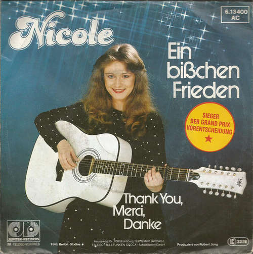 Cover Nicole (2) - Ein Bißchen Frieden (7, Single, RP) Schallplatten Ankauf