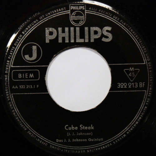 Cover Das J.J. Johnson Quintett* - Cube Steak / Overdrive (7, Single) Schallplatten Ankauf
