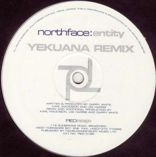 Cover Northface - Entity (Yekuana Remix) (12, S/Sided) Schallplatten Ankauf
